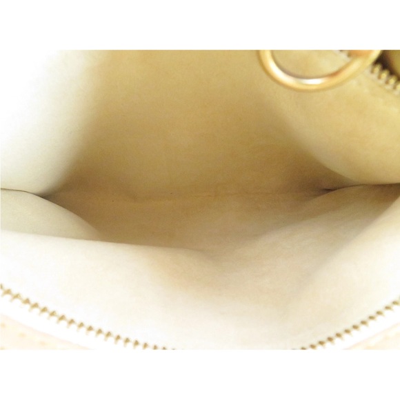 Louis Vuitton Tan and Cream Checkered Tote - Picture 12 of 16